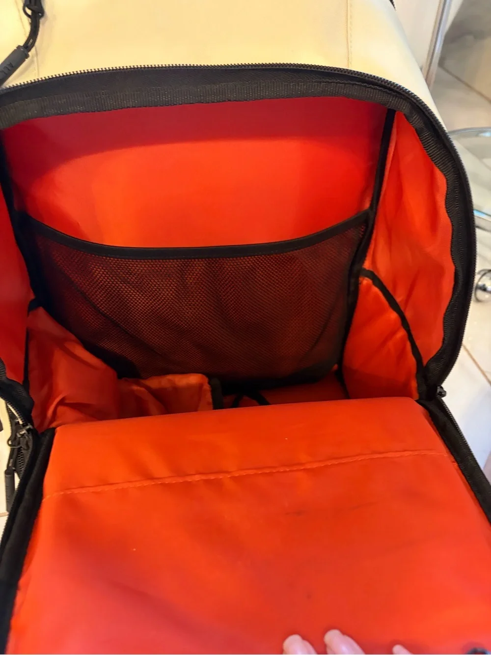 All Day Running Co Backpack, Beige, EUC!!